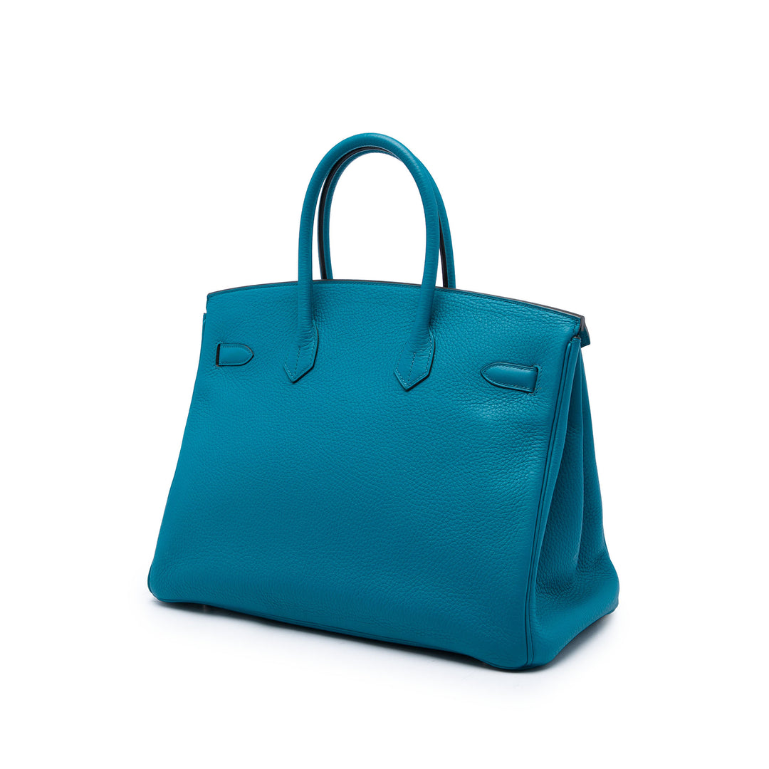 Hermès Birkin Retourne 35 Clémence Bleu – vue 2 – GABY PARIS