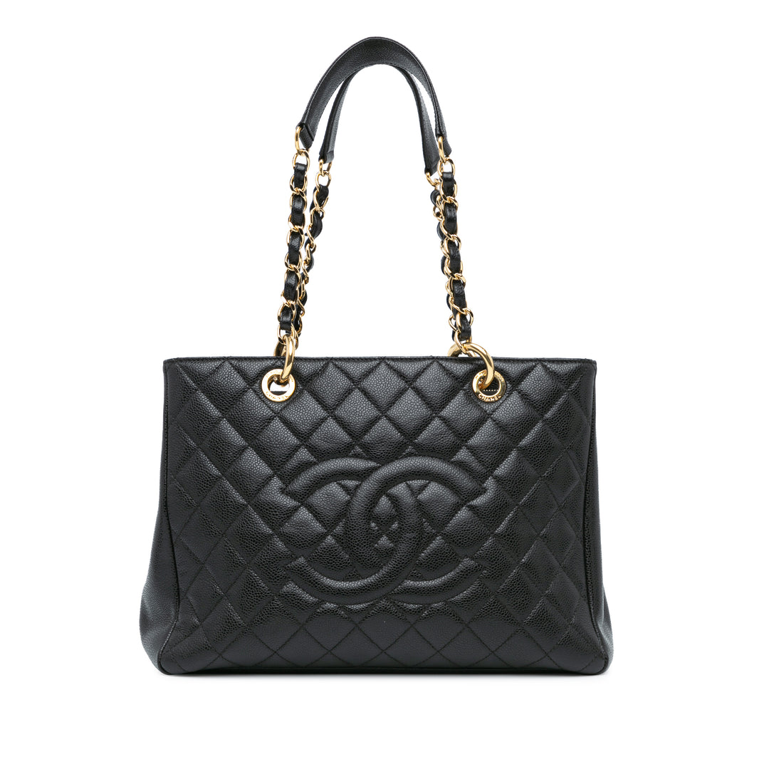 Caviar Grand Shopping Tote Black - Gaby Paris