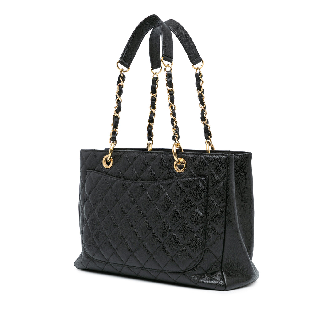 Caviar Grand Shopping Tote Black - Gaby Paris