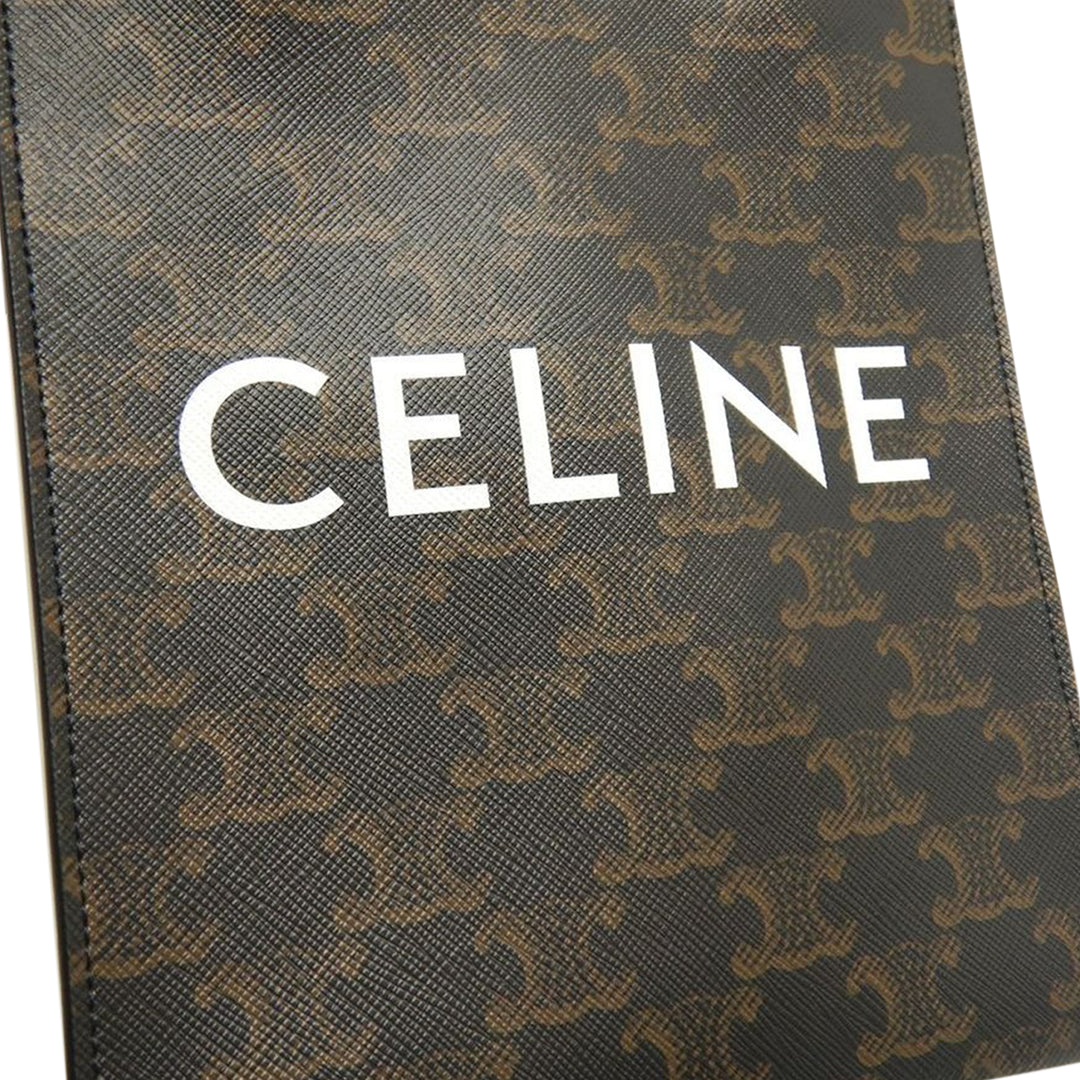 Celine Mini Triomphe Coated Toile Cabas vertical