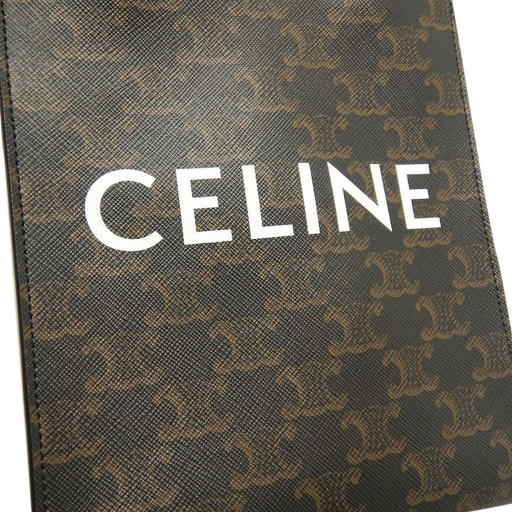 Celine Mini Triomphe Coated Toile Cabas vertical