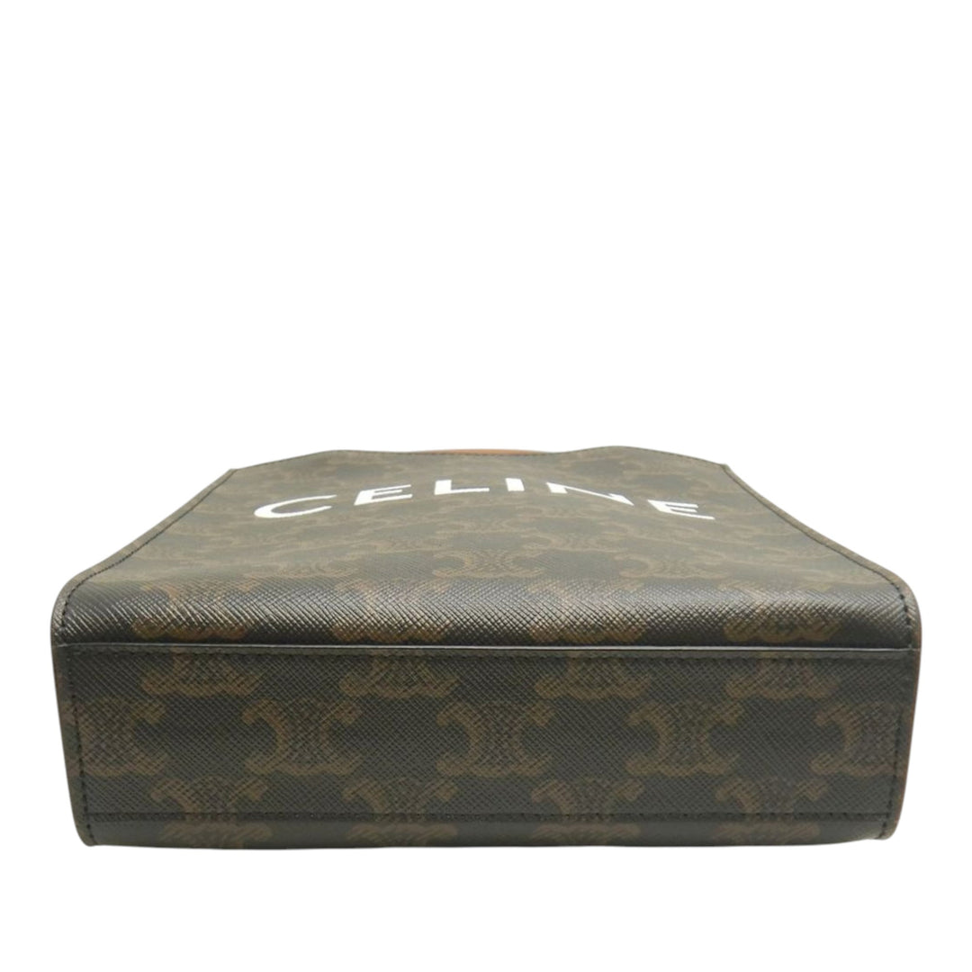 Celine Mini Triomphe Coated Toile Cabas vertical