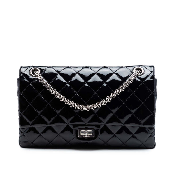 Chanel Matelassé Cuir verni Reissue 2.55 Double rabat 226