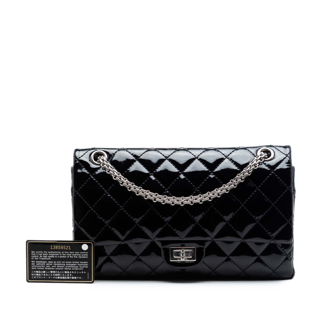 Chanel Matelassé Cuir verni Reissue 2.55 Double rabat 226
