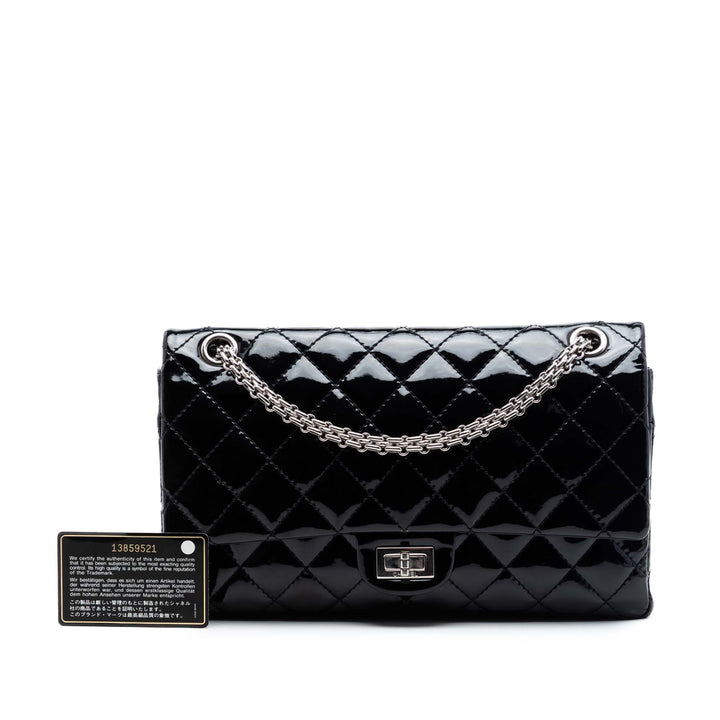 Chanel Matelassé Cuir verni Reissue 2.55 Double rabat 226