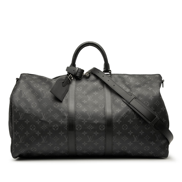 Louis Vuitton Monogram Eclipse Keepall Bandouliere 55 Noir – GABY PARIS Authentique