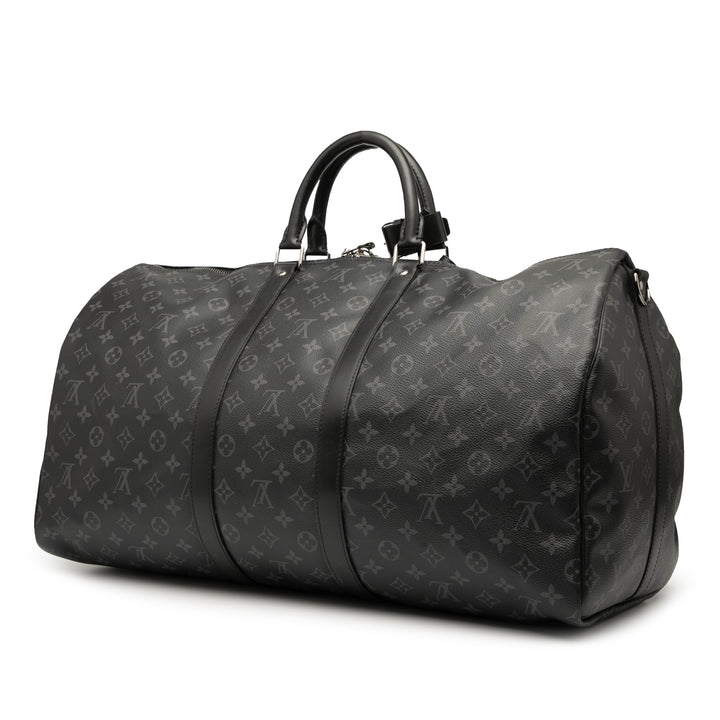Louis Vuitton Monogram Eclipse Keepall Bandouliere 55 Noir – GABY PARIS Authentique