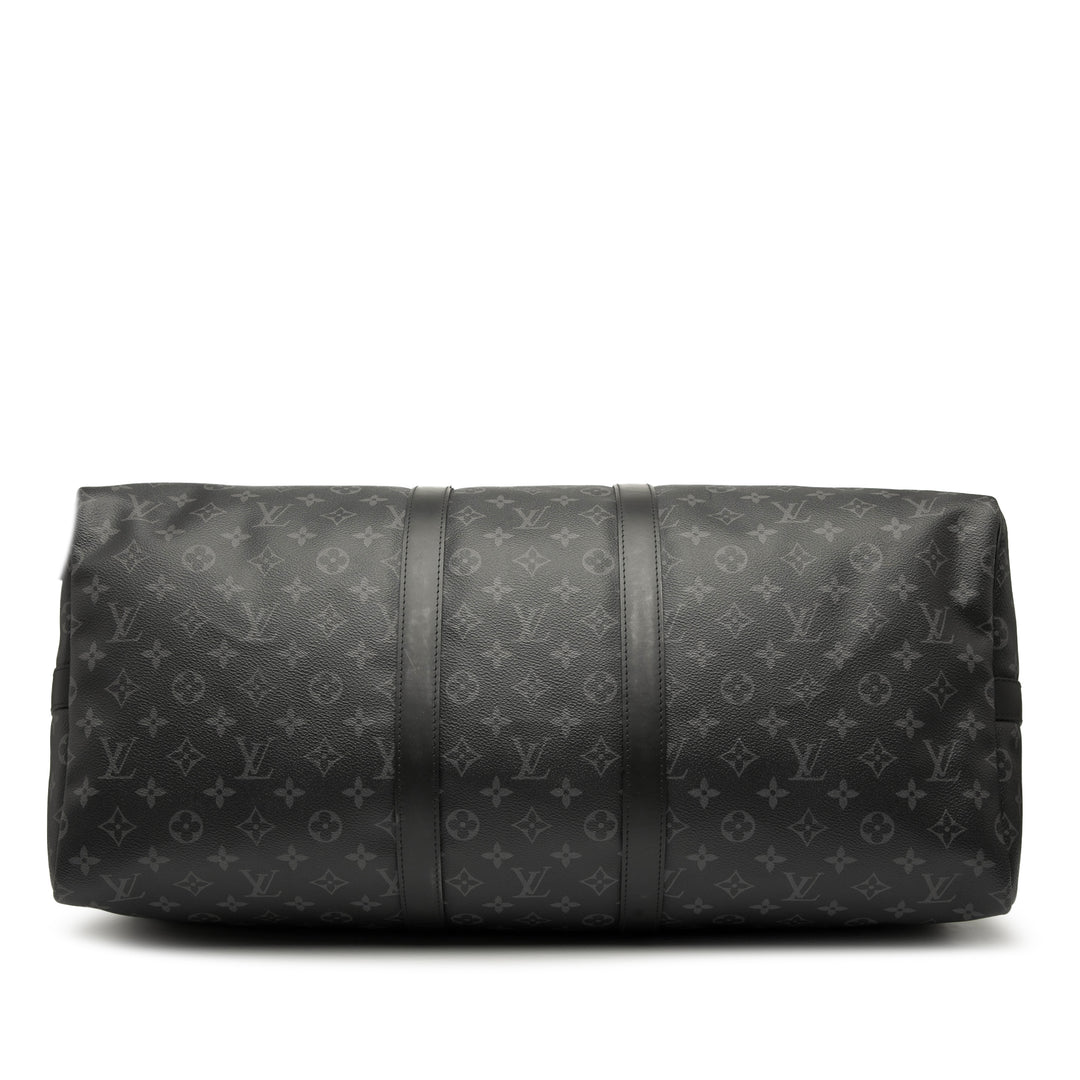 Louis Vuitton Monogram Eclipse Keepall Bandouliere 55 Noir – GABY PARIS Authentique
