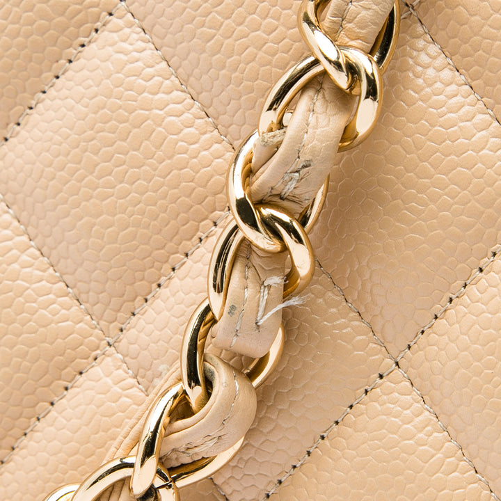 Chanel Sac porté épaule Classic Double rabat Jumbo Cuir caviar Beige – vue 5 – GABY PARIS