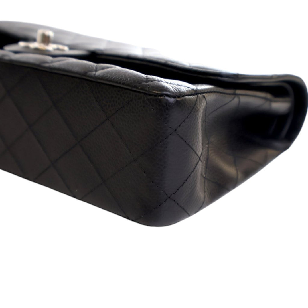 Chanel Medium Classic Caviar Double rabat Noir