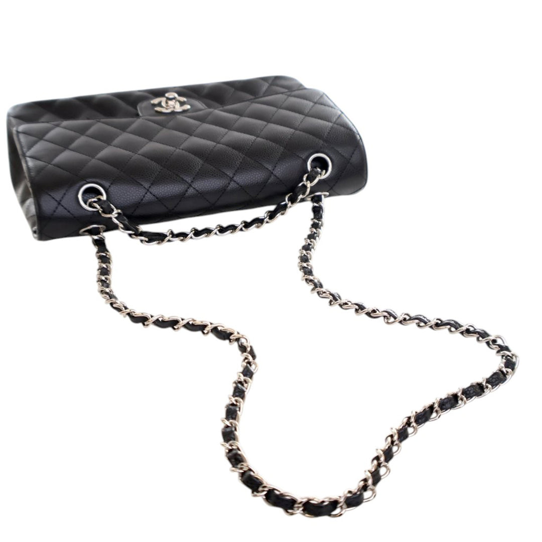 Chanel Medium Classic Caviar Double rabat Noir