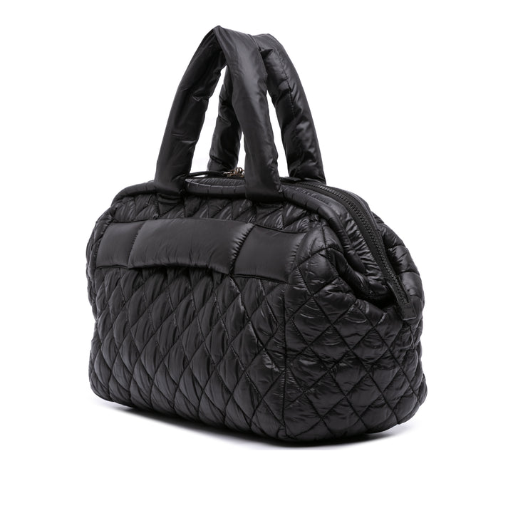 Chanel Matelassé Nylon Coco Cocoon Bowler Sac