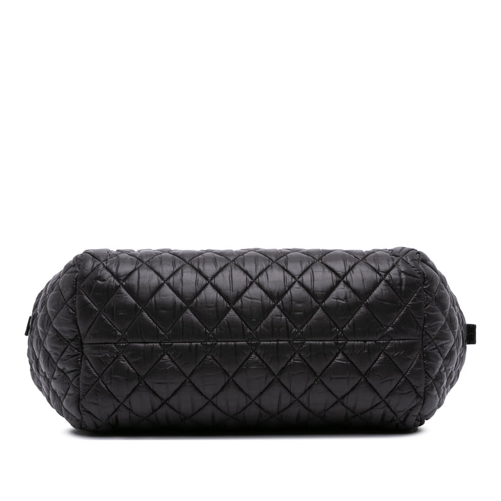 Chanel Matelassé Nylon Coco Cocoon Bowler Sac