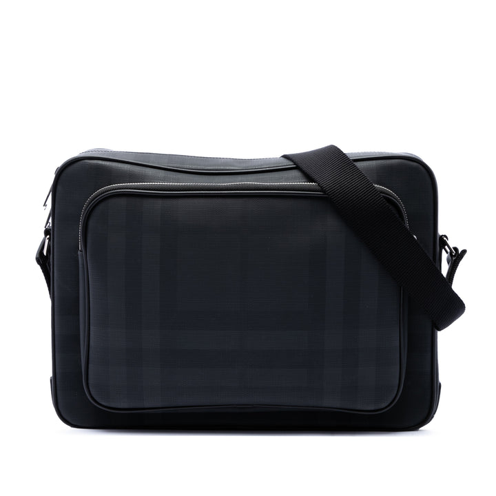 Burberry London Check Marlon Sac Messenger Toile enduite