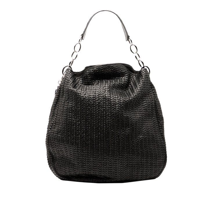 Dior Woven Cuir d’agneau Soft Lady Dior Hobo