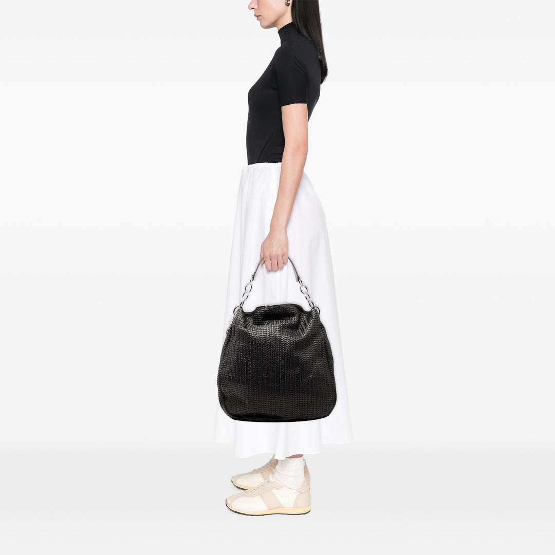 Dior Woven Cuir d’agneau Soft Lady Dior Hobo