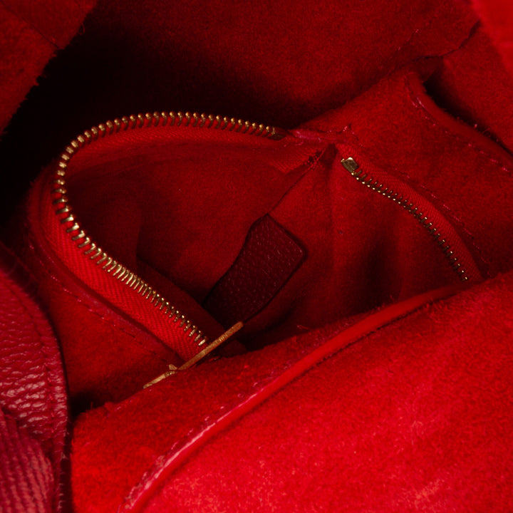 Celine Small Leather Seau Sangle Bucket Bag Rouge – GABY PARIS Authentique
