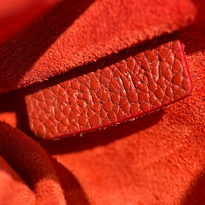 Celine Small Leather Seau Sangle Bucket Bag Rouge – GABY PARIS Authentique