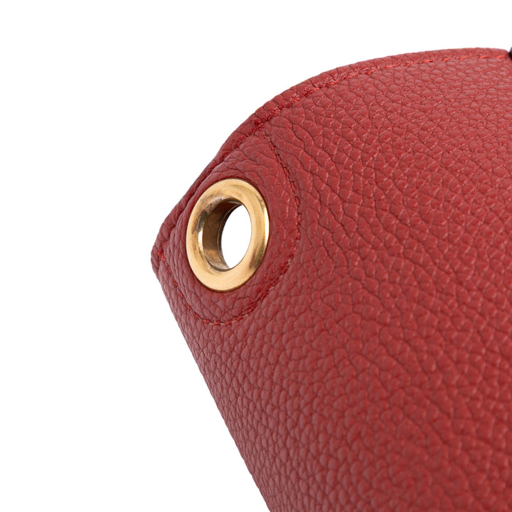 Celine Small Leather Seau Sangle Bucket Bag Rouge – GABY PARIS Authentique