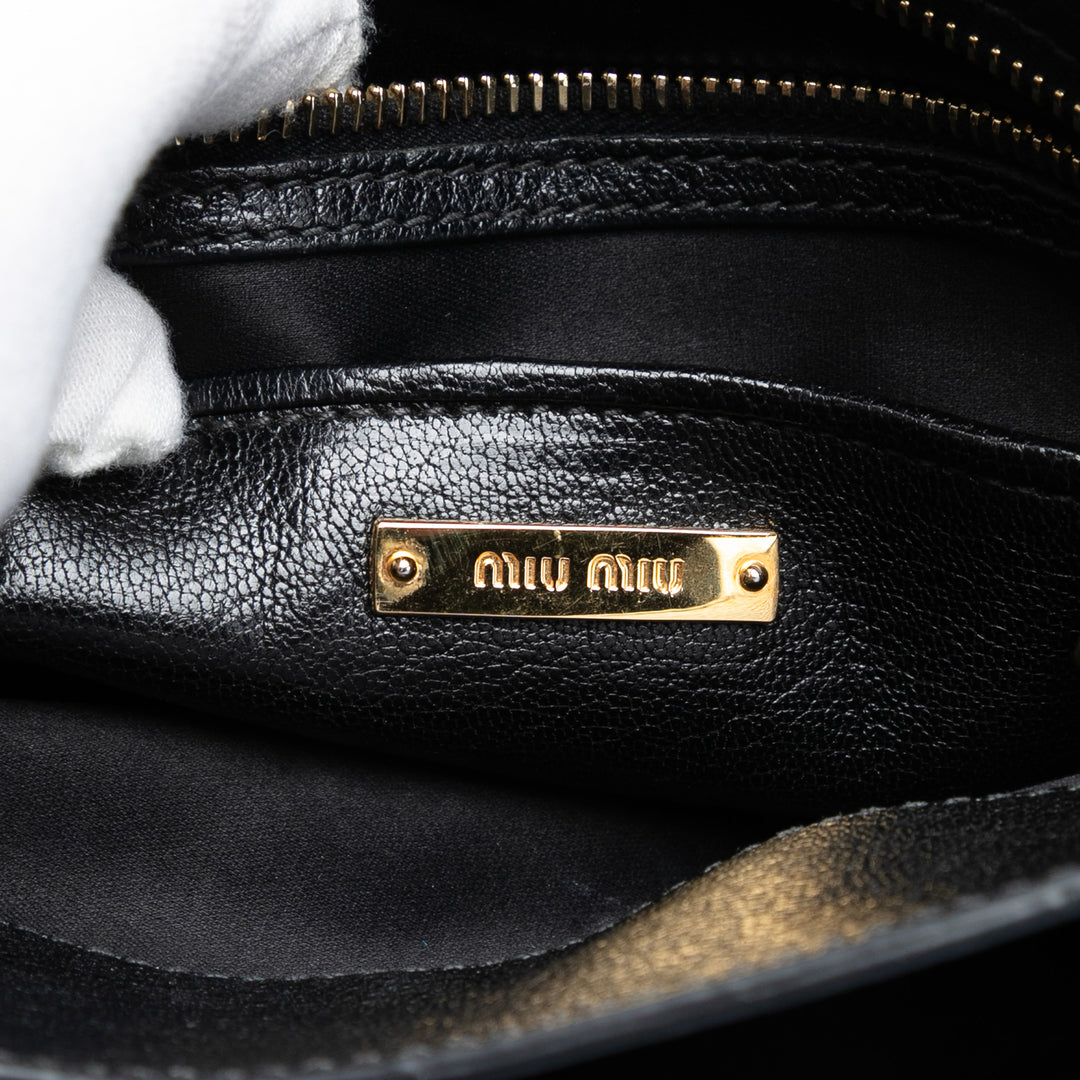 Miu Miu Bicolor Cuir de chèvre Madras Sac