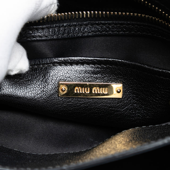 Miu Miu Bicolor Cuir de chèvre Madras Sac
