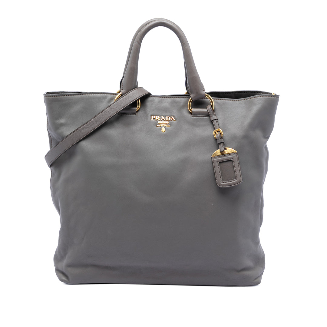 Prada Soft Veau Open Convertible Cabas