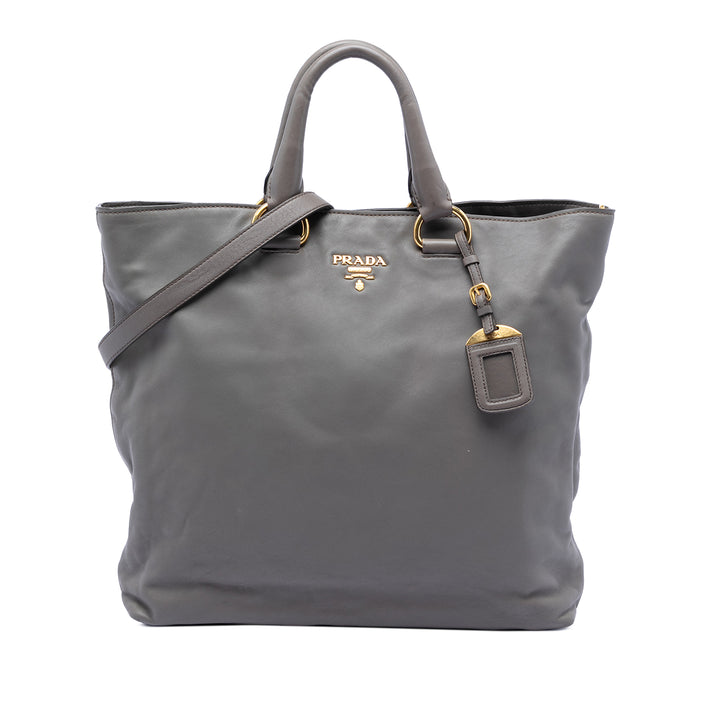 Prada Soft Veau Open Convertible Cabas