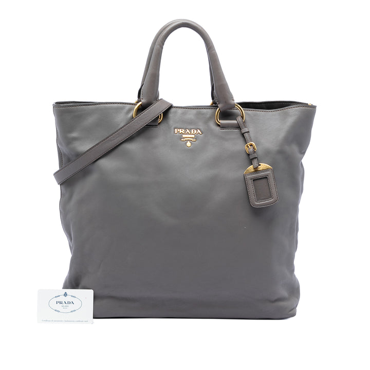Prada Soft Veau Open Convertible Cabas