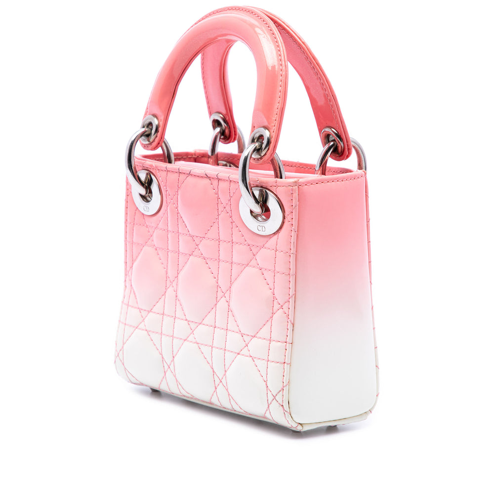 Dior Lady Dior Ombre Cannage Micro Rose – vue 2 – GABY PARIS