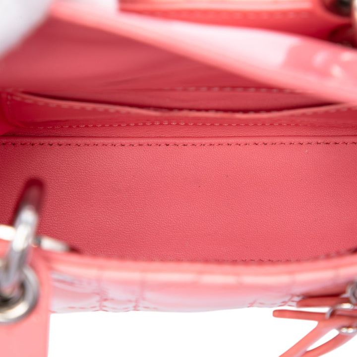 Dior Lady Dior Ombre Cannage Micro Rose – vue 4 – GABY PARIS