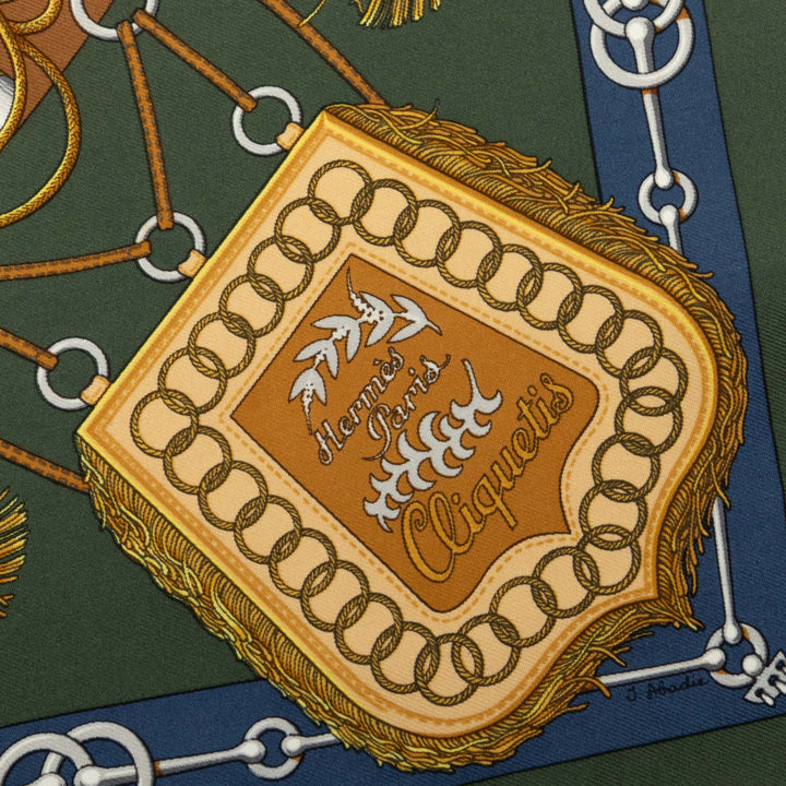 Hermès Cliquetis Handkerchief Vert – vue 3 – GABY PARIS
