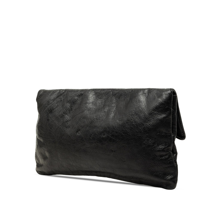Balenciaga Motocross Giant 12 Enveloppe Pochette Cuir d'agneau Noir