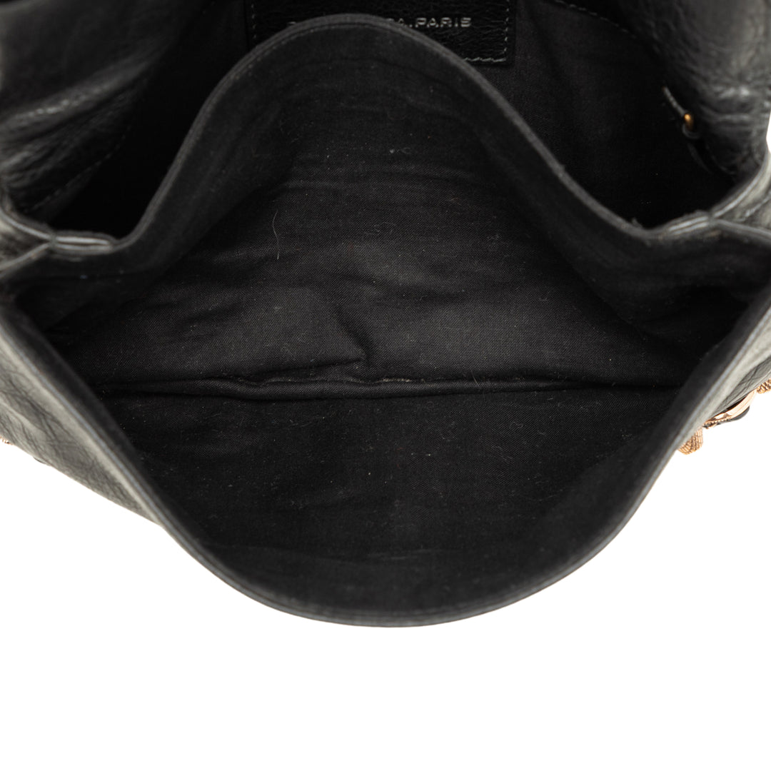 Balenciaga Motocross Giant 12 Enveloppe Pochette Cuir d'agneau Noir