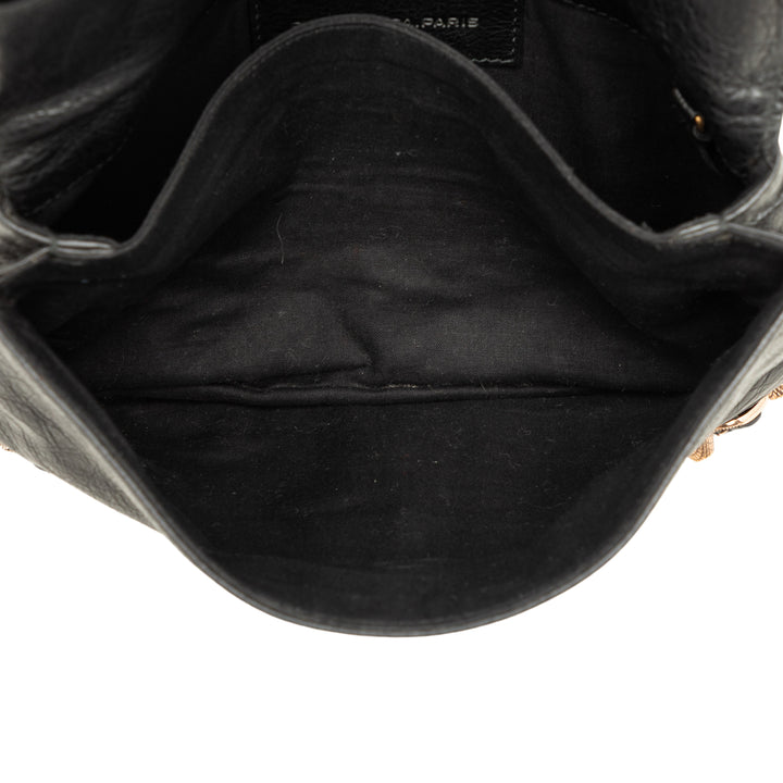 Balenciaga Motocross Giant 12 Enveloppe Pochette Cuir d'agneau Noir