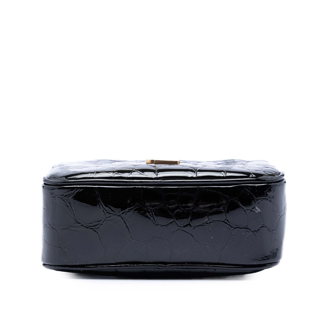 Saint Laurent Croc embossé Cuir verni Lou Sac ceinture
