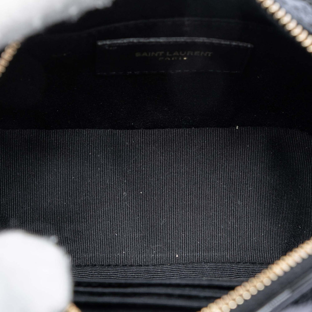 Saint Laurent Croc embossé Cuir verni Lou Sac ceinture