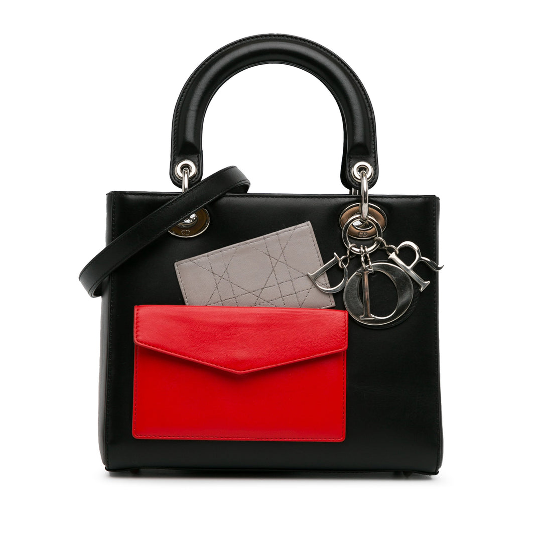 Medium Calfskin Pockets Lady Dior Black - Gaby Paris