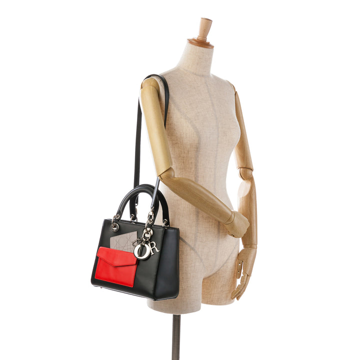 Medium Calfskin Pockets Lady Dior Black - Gaby Paris