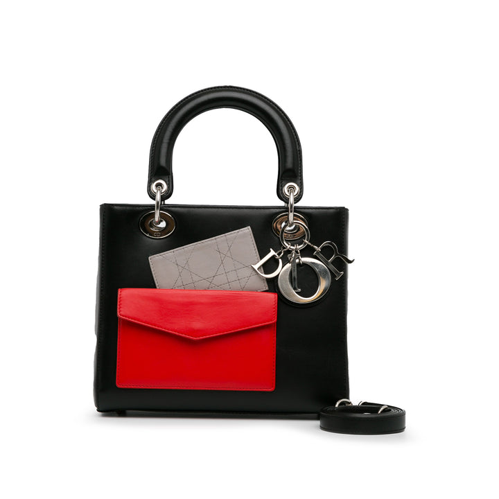 Medium Calfskin Pockets Lady Dior Black - Gaby Paris