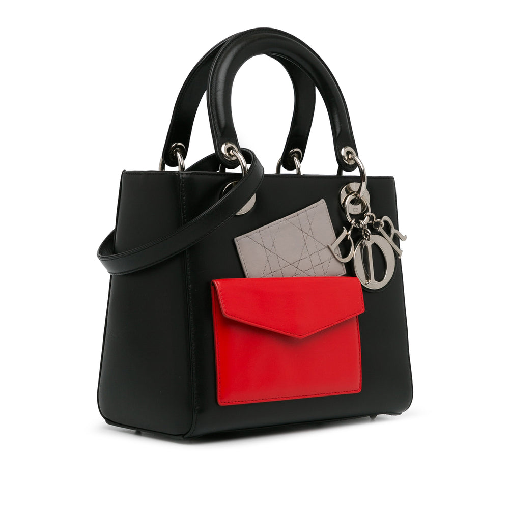 Medium Calfskin Pockets Lady Dior Black - Gaby Paris