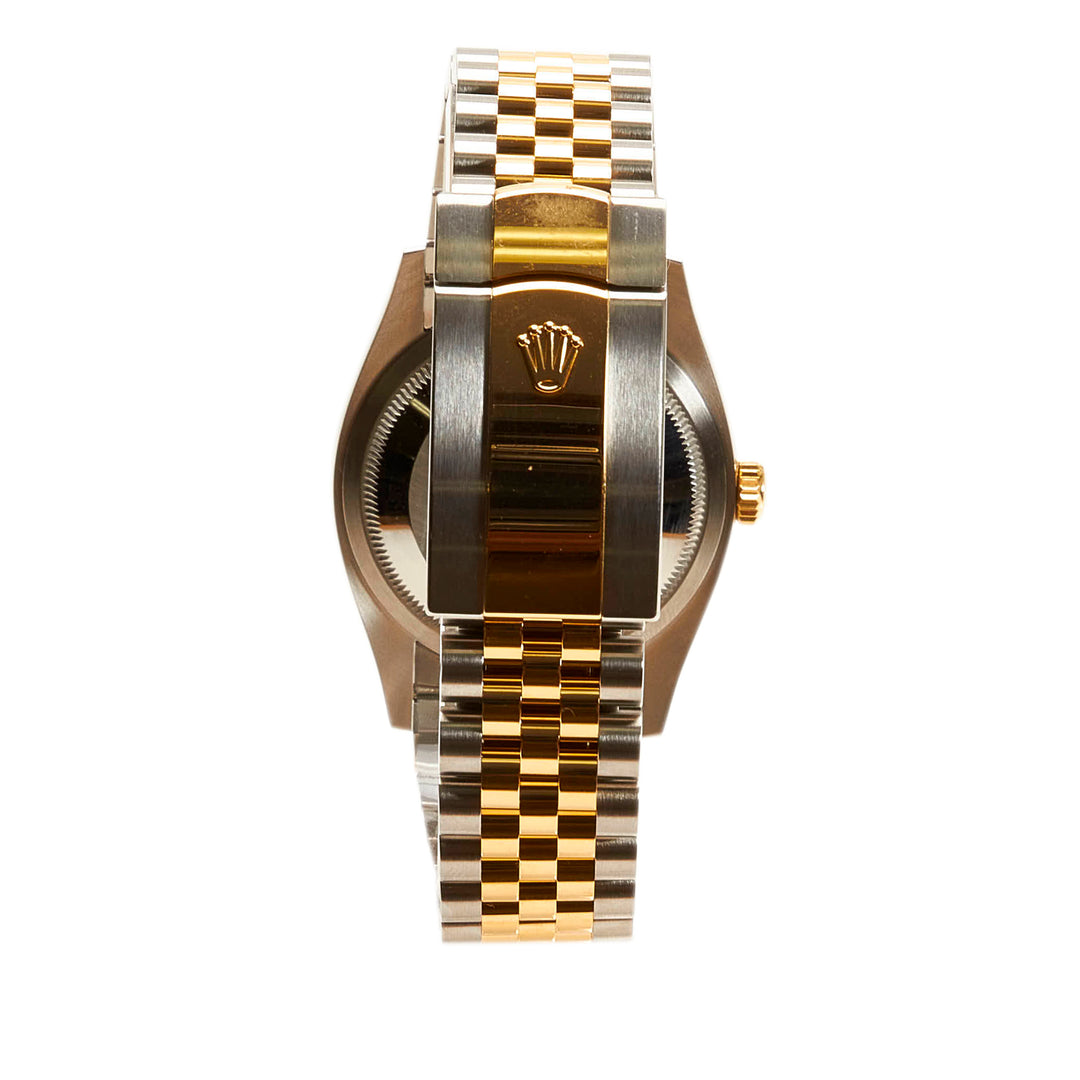 Oyster Perpetual Datejust 36 mm Palm Dial Watch Oystersteel and Yellow Gold Gold - Gaby Paris