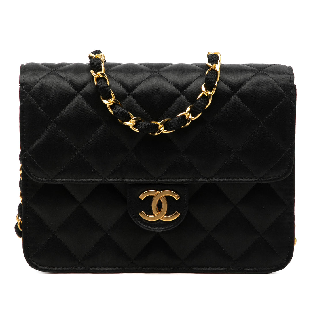 Chanel Mini Square Classic Satin Simple rabat