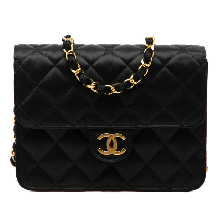 Chanel Mini Square Classic Satin Simple rabat