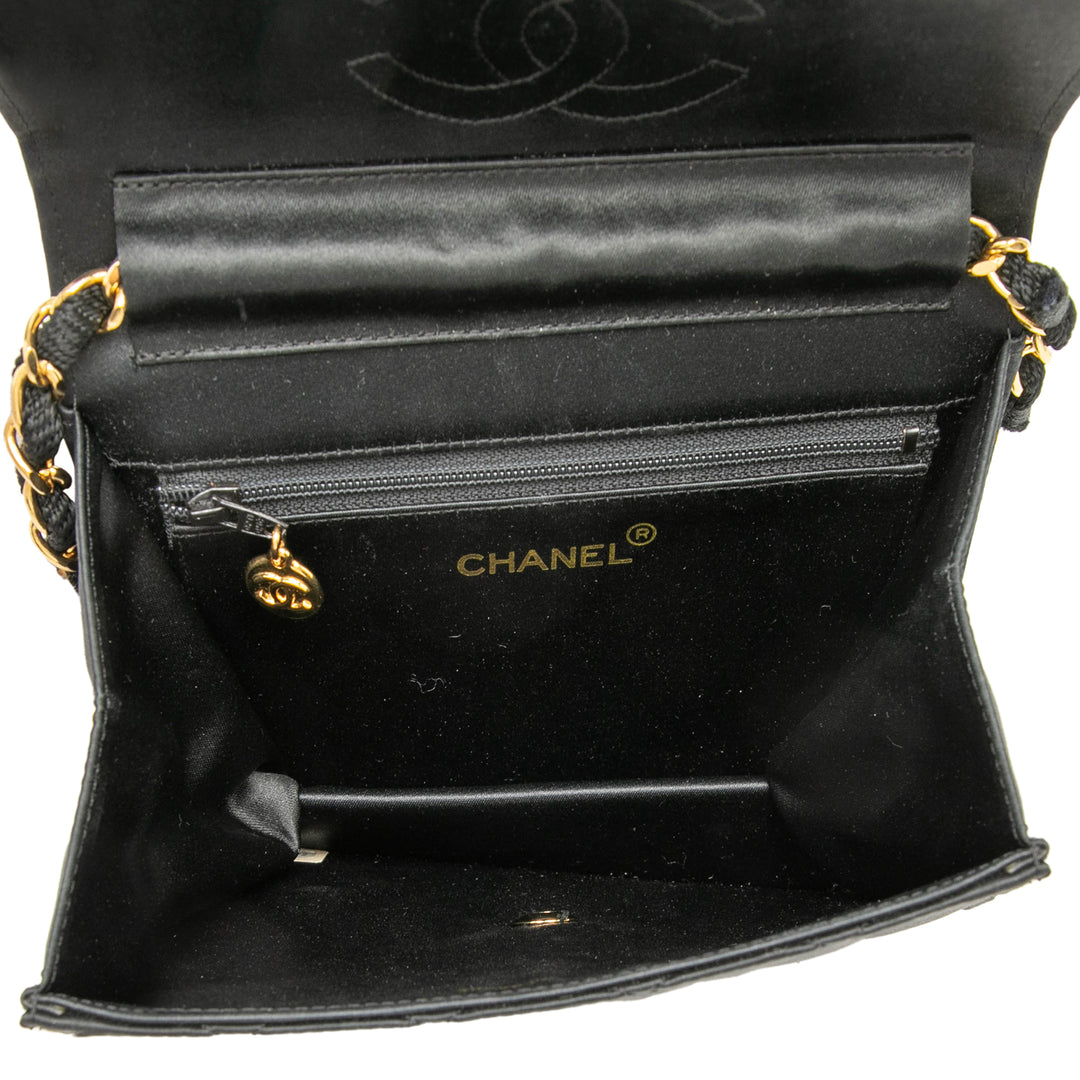 Chanel Mini Square Classic Satin Simple rabat