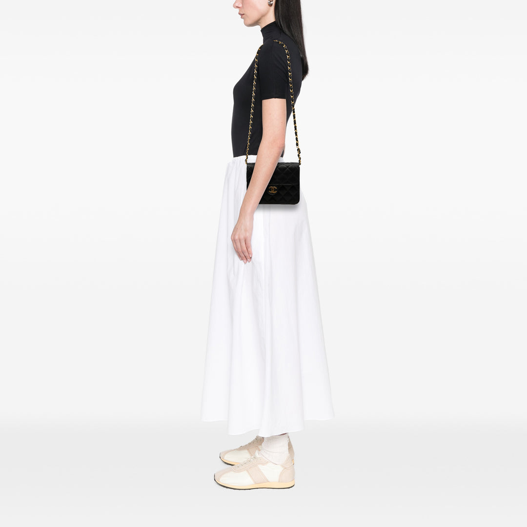 Chanel Mini Square Classic Satin Simple rabat