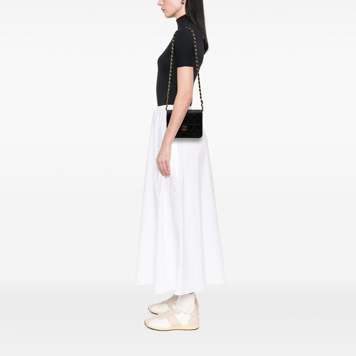 Chanel Mini Square Classic Satin Simple rabat