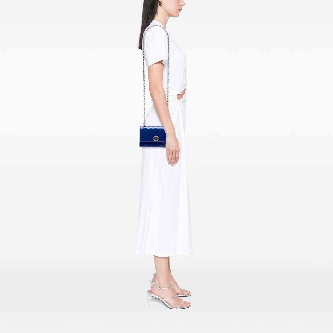 Chanel CC Matelassé Cuir verni Simple rabat