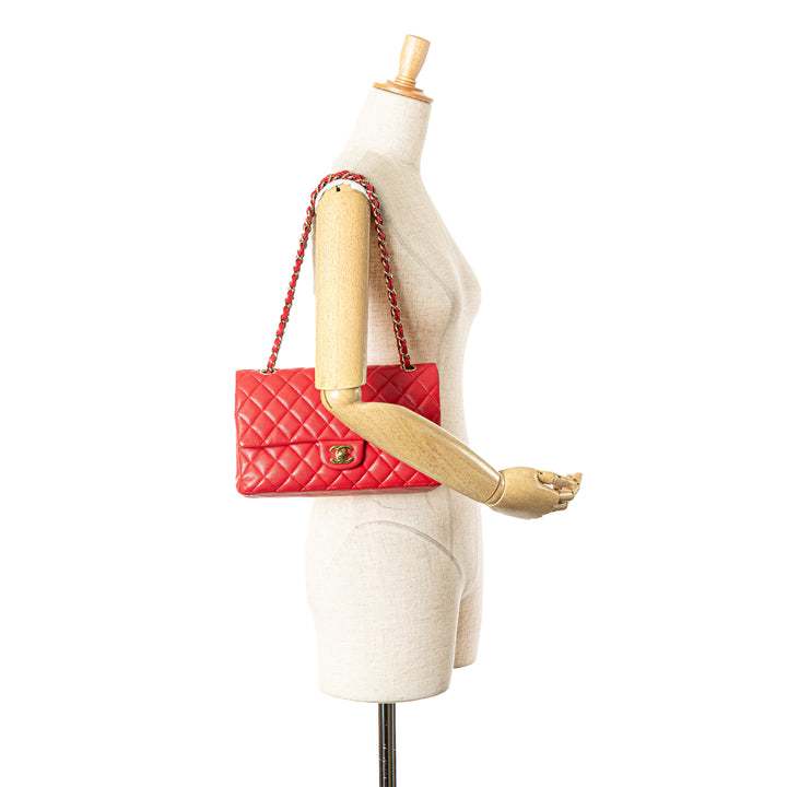 Medium Classic Caviar Double Flap Red - Gaby Paris