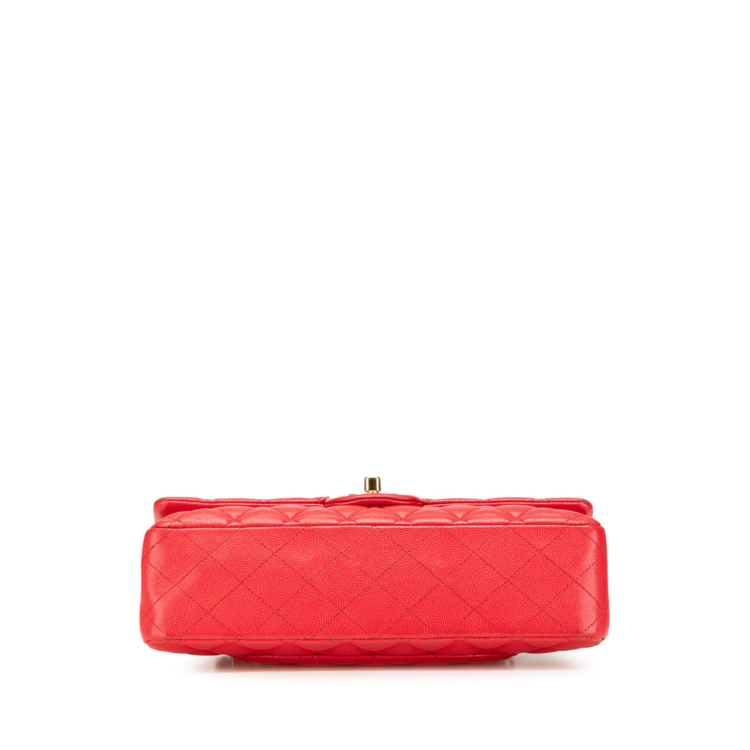 Medium Classic Caviar Double Flap Red - Gaby Paris