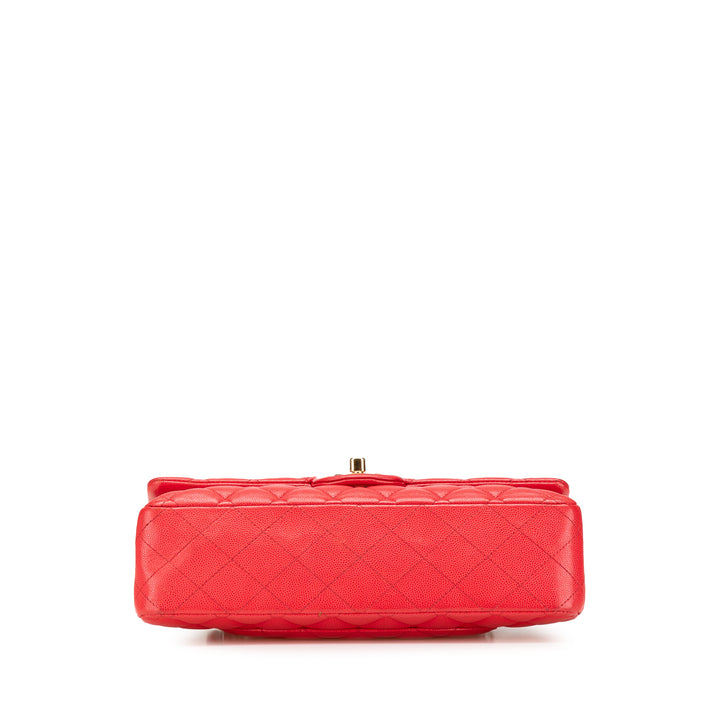 Medium Classic Caviar Double Flap Red - Gaby Paris